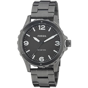 Watch strap Fossil JR1457 Stainless steel Anthracite grey 22mm